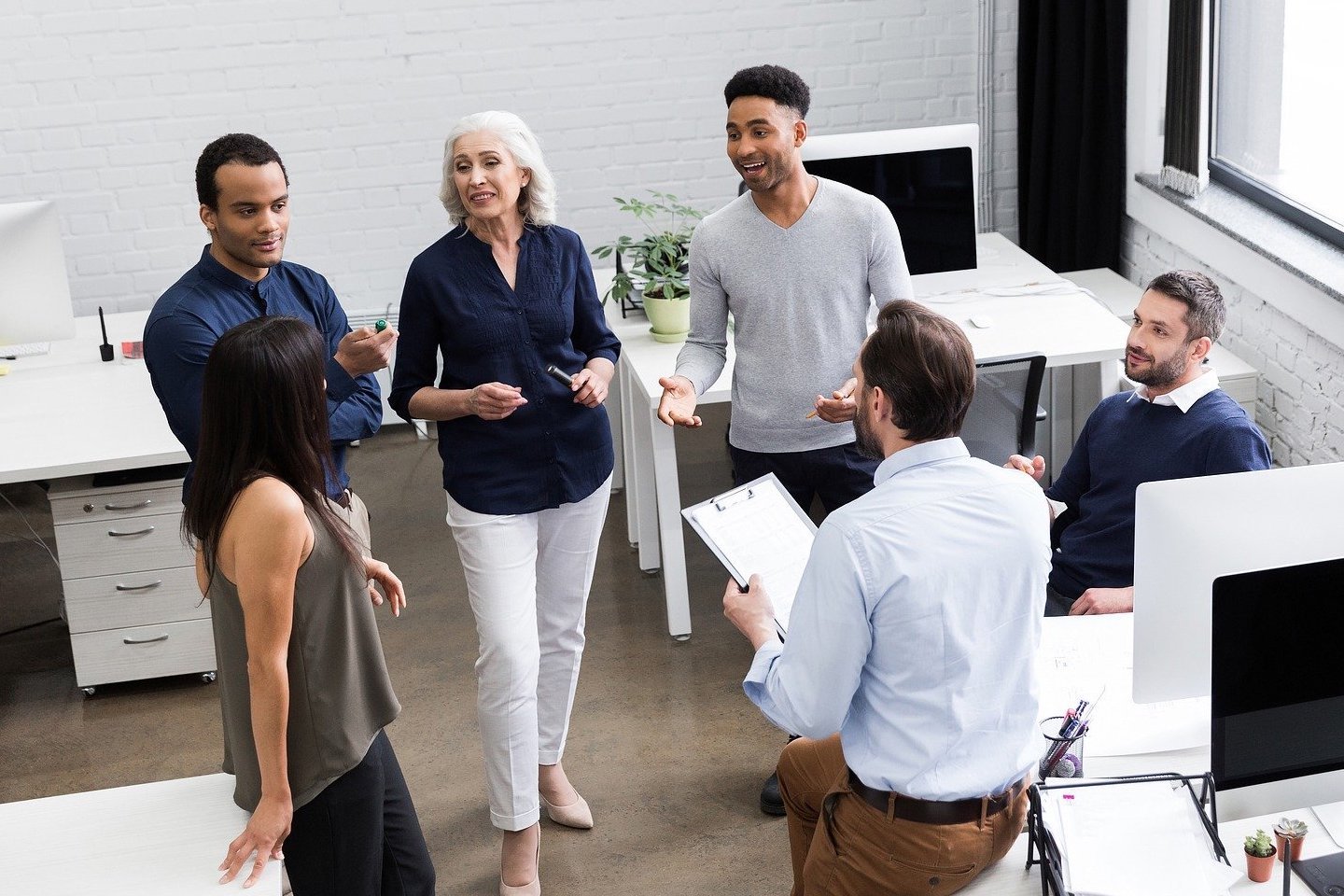 A development team collaborating